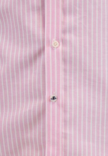 Camisa oxford de rayas anchas rosa