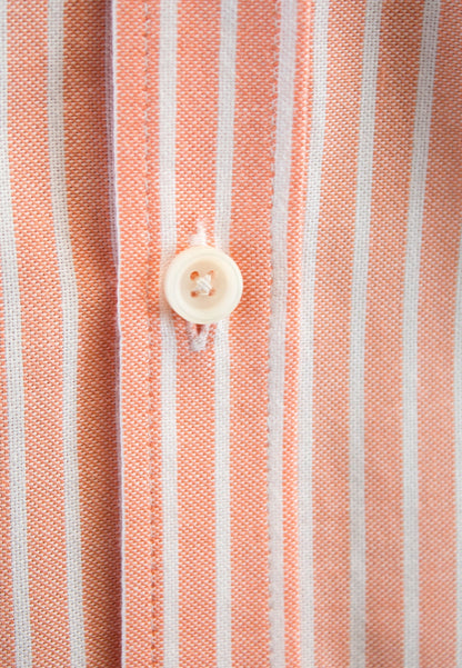 Camisa oxford de rayas anchas naranja
