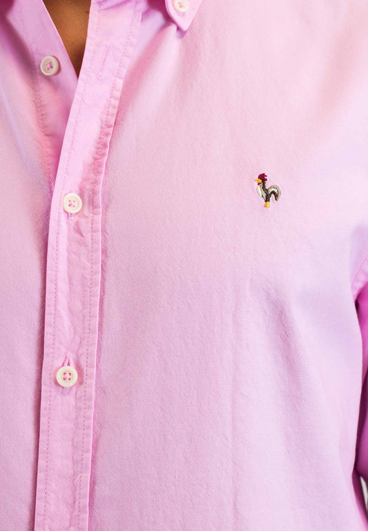 Camisa de algodón reciclado rosa