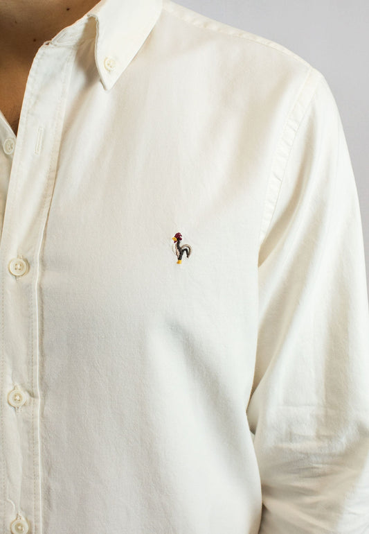 Camisa de algodón reciclado beige