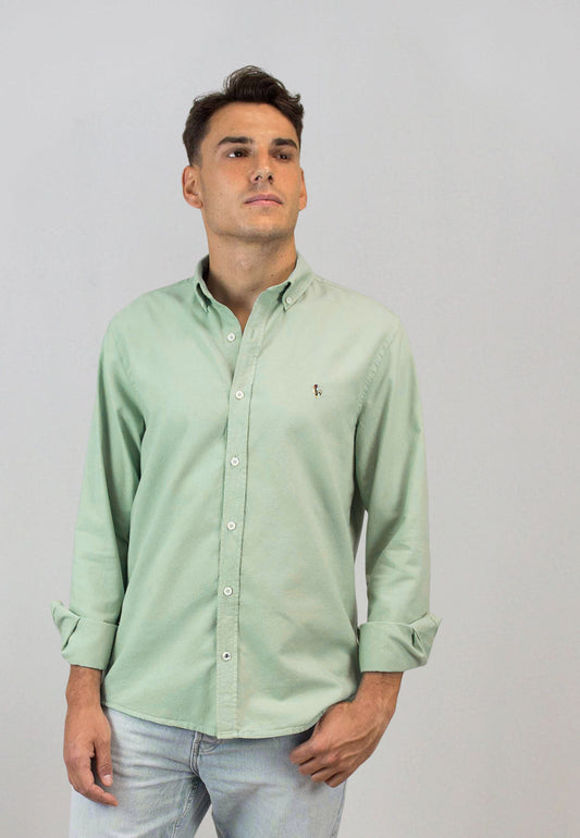 Camisa de algodón reciclado oliva