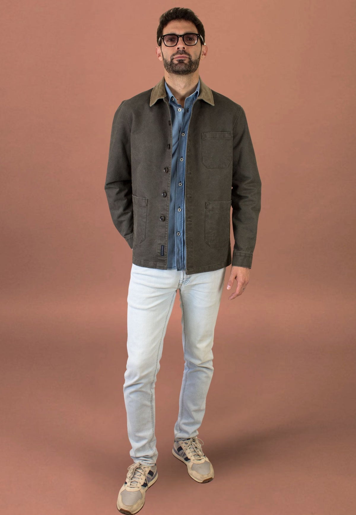 Chemise Oxford à rayures roses