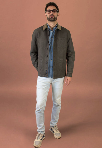 Chemise Oxford à rayures roses