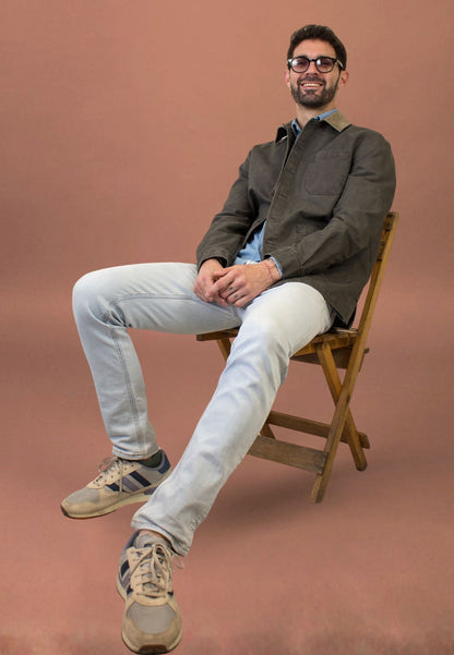 Chemise Oxford à rayures roses
