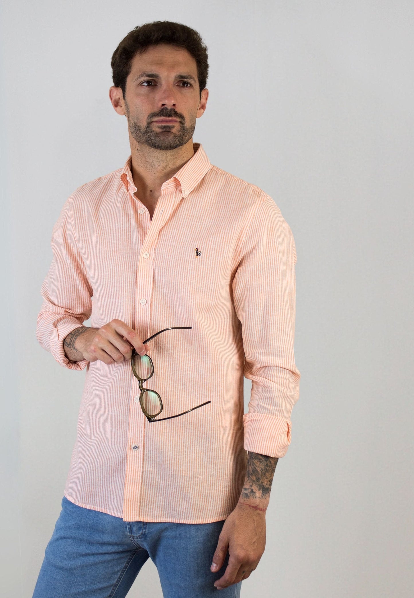 Pink gingham shirt