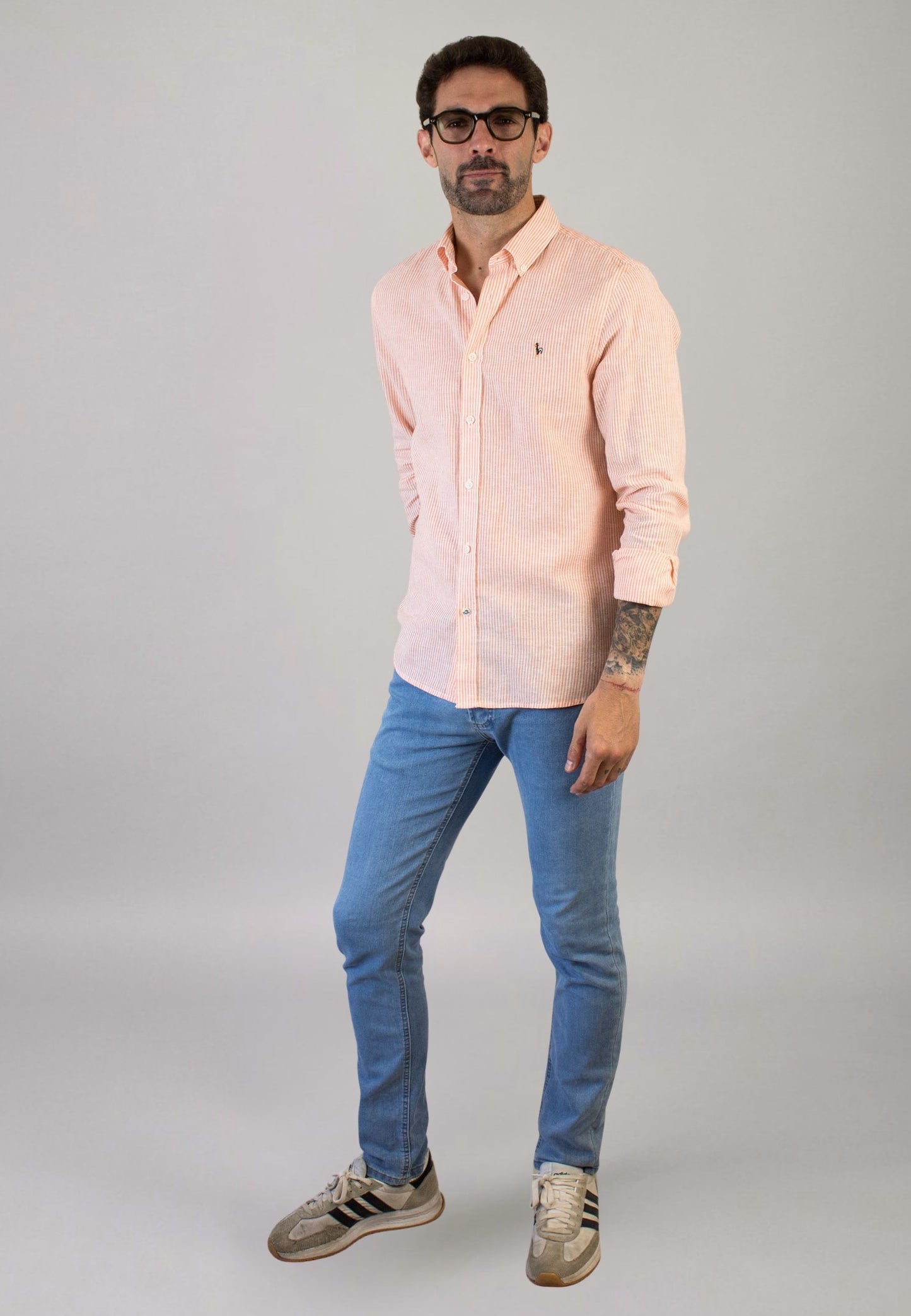 Pink gingham shirt