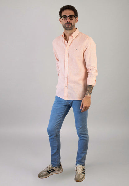 Pink gingham shirt