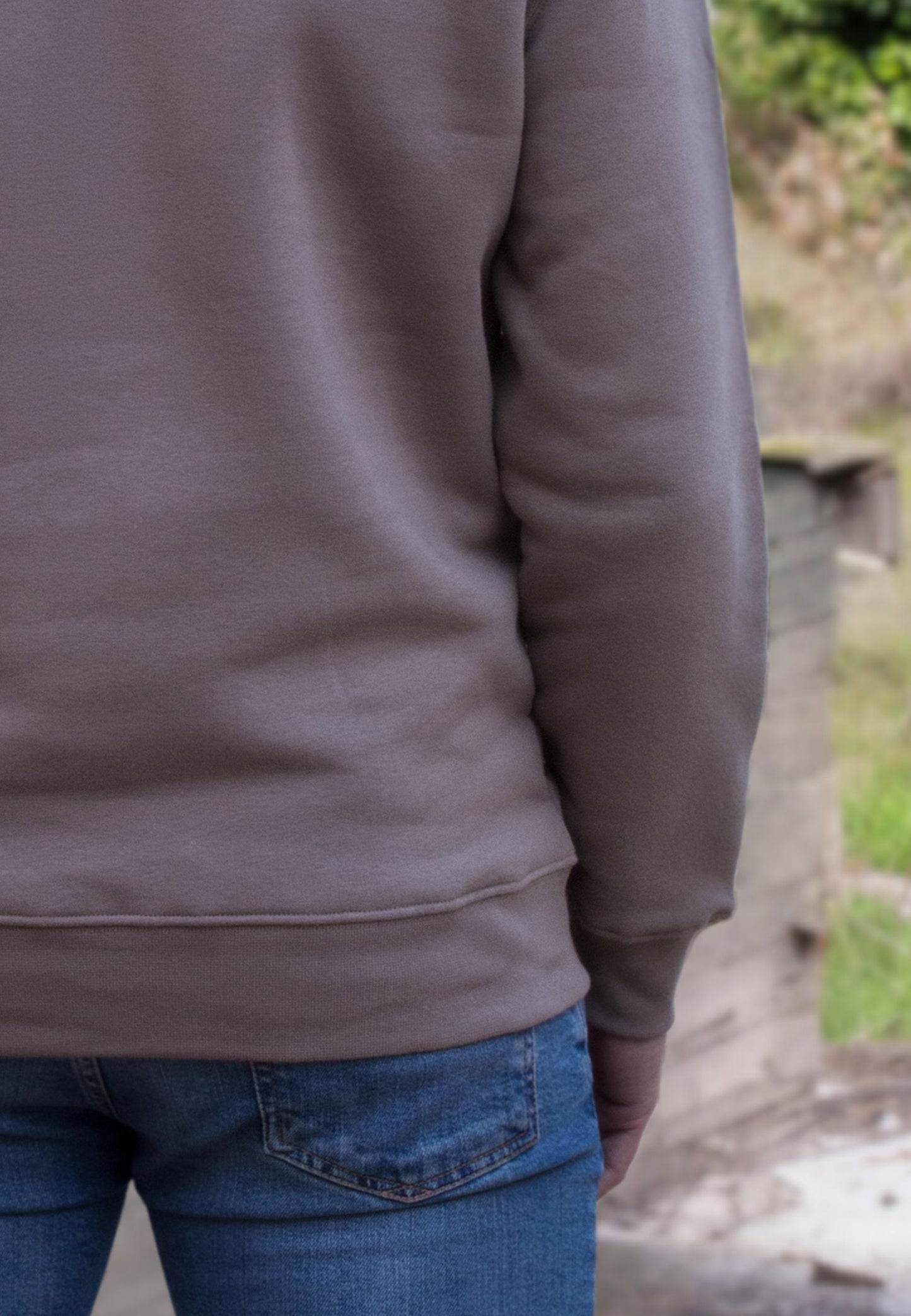 Sudadera de media cremallera tostado