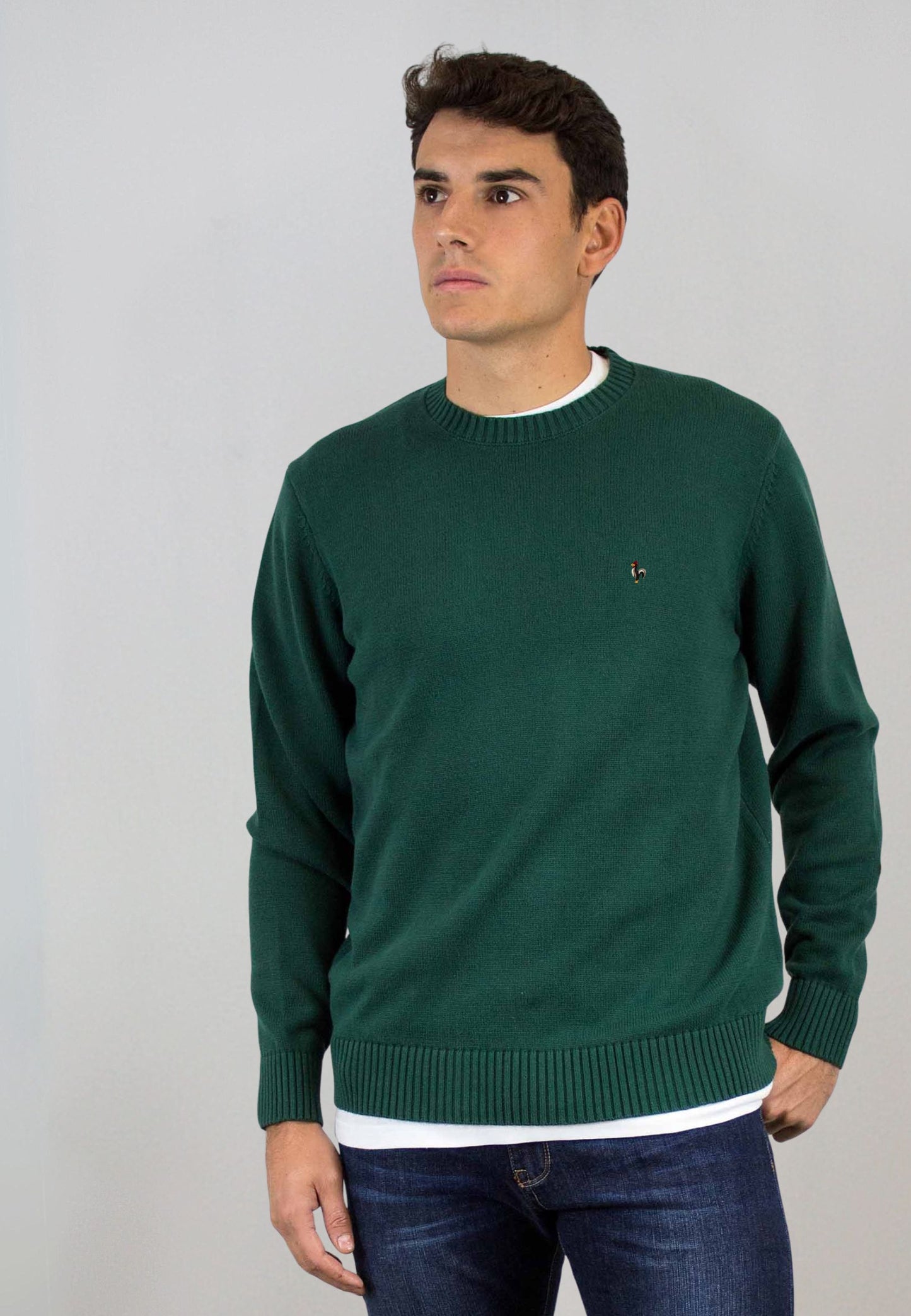 Jersey verde de algodón