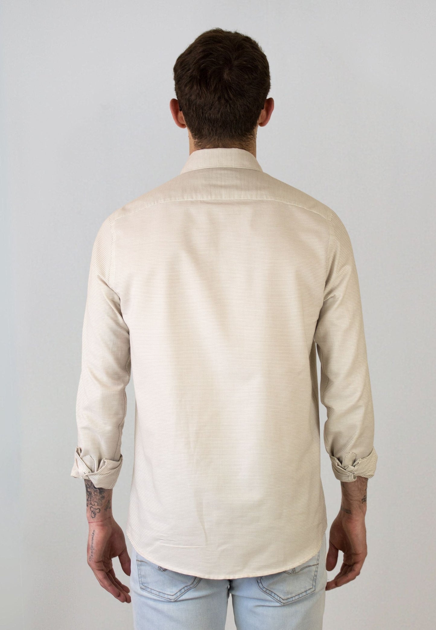 Chemise Oxford délavée bleu clair