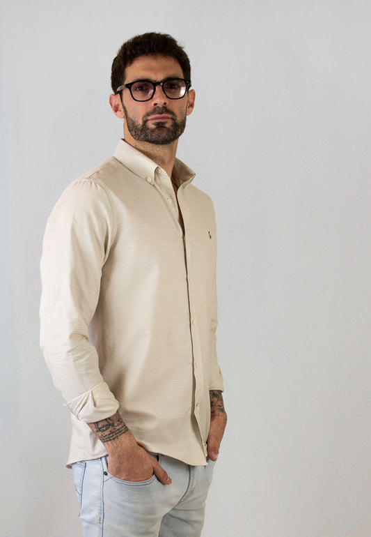 Chemise Oxford délavée bleu clair