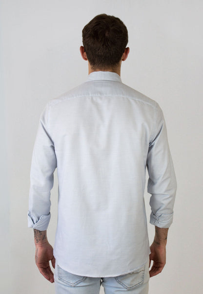 Chemise Oxford délavée bleu clair