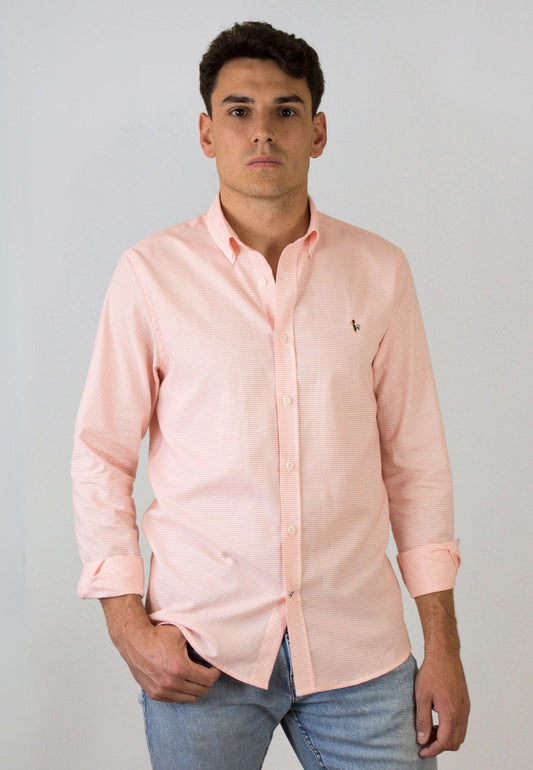 Camisa de rayas horizontales naranja