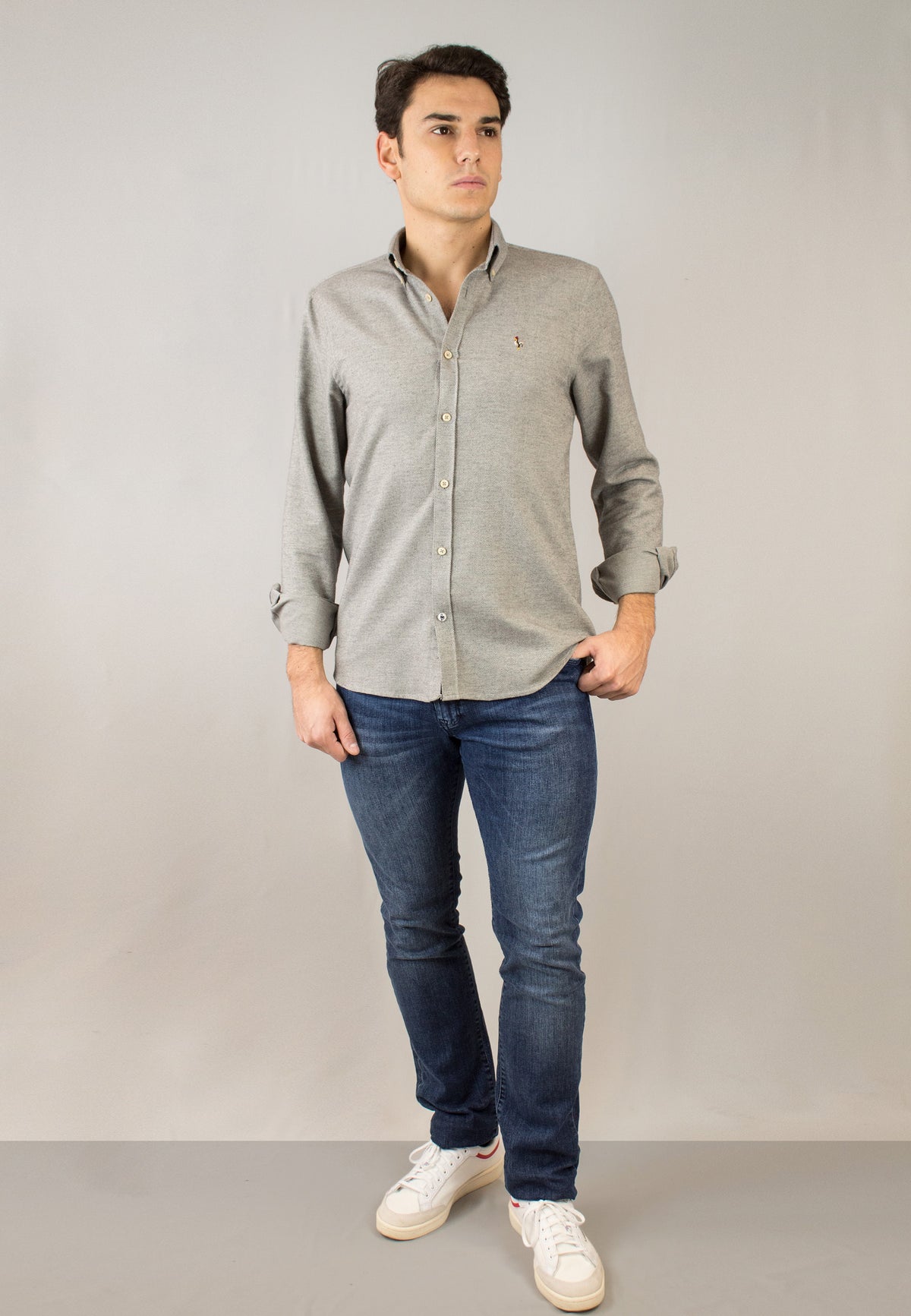 Chemise Oxford à rayures roses