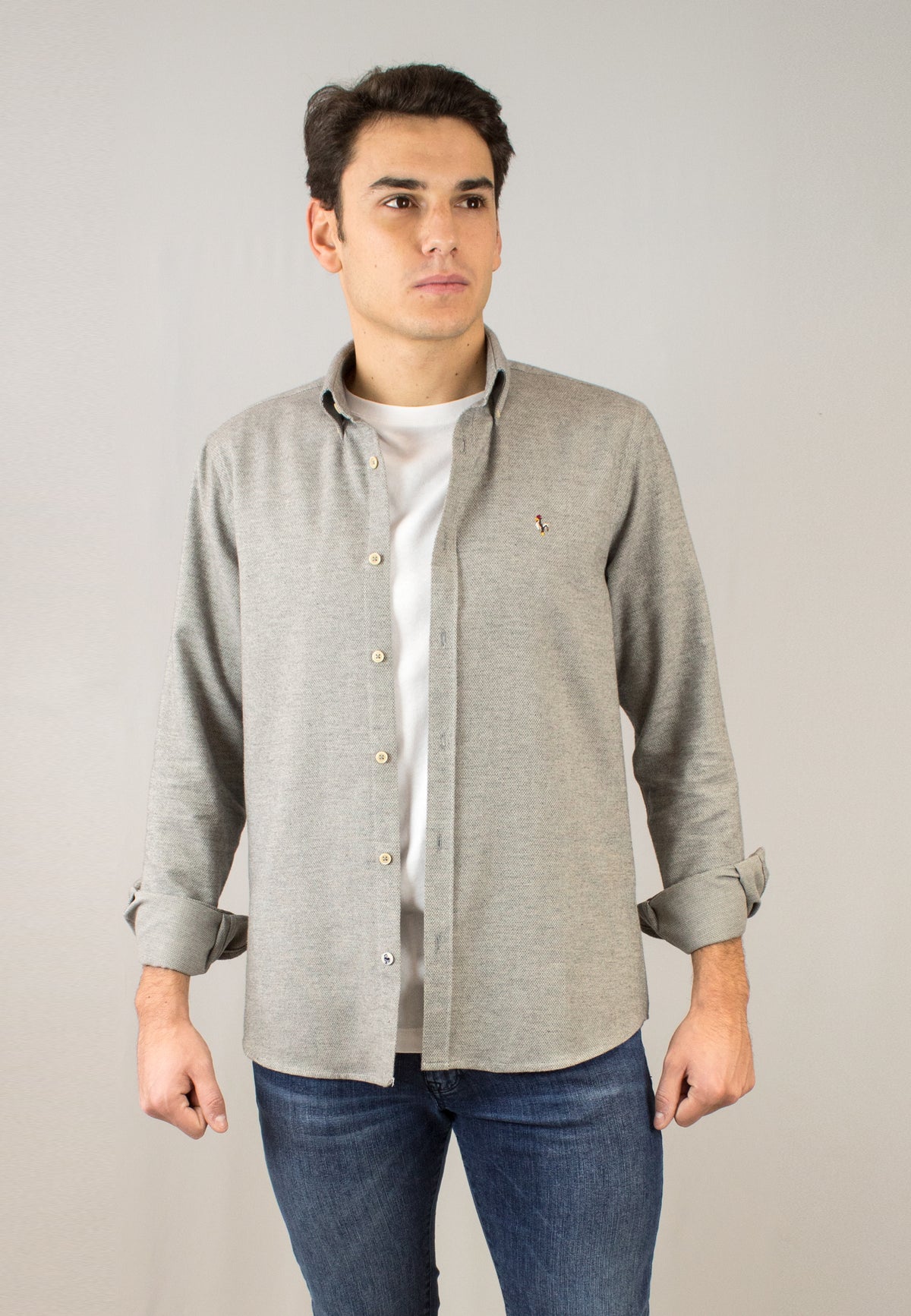 Chemise Oxford à rayures roses