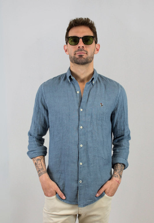Pink gingham shirt