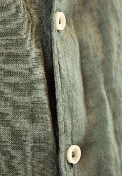 Camisa de lino kaki italiano