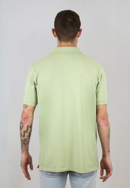 Polo al tono verde de manga corta