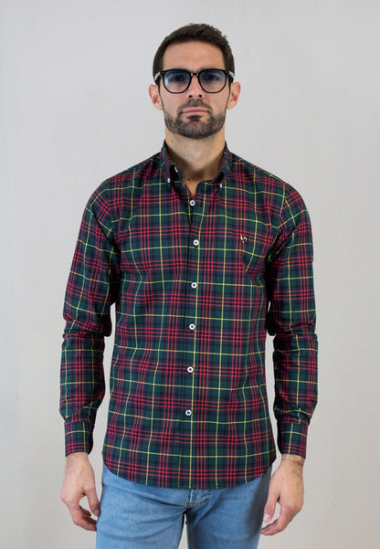 Camisa de cuadros popelín