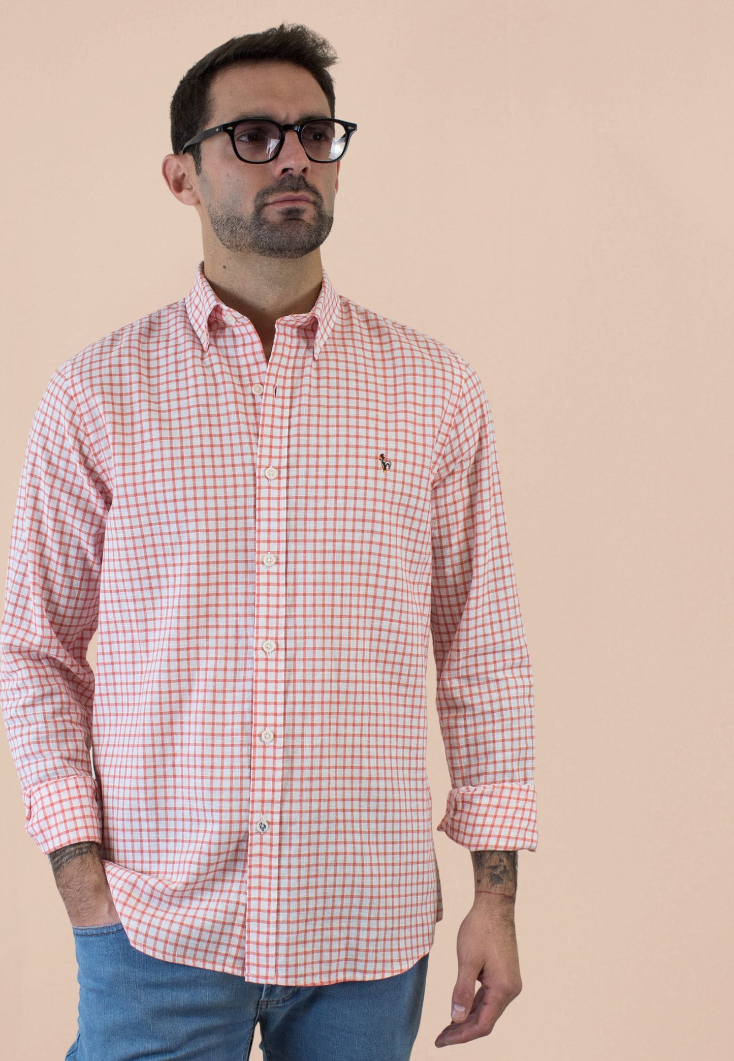 Light blue gingham shirt
