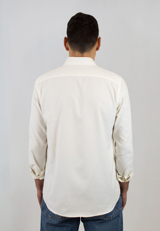 Camisa de micro pana crudo