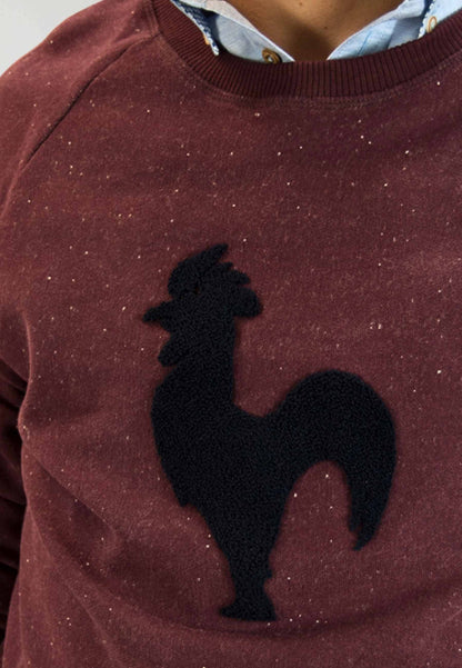 Sudadera granate logo rizo