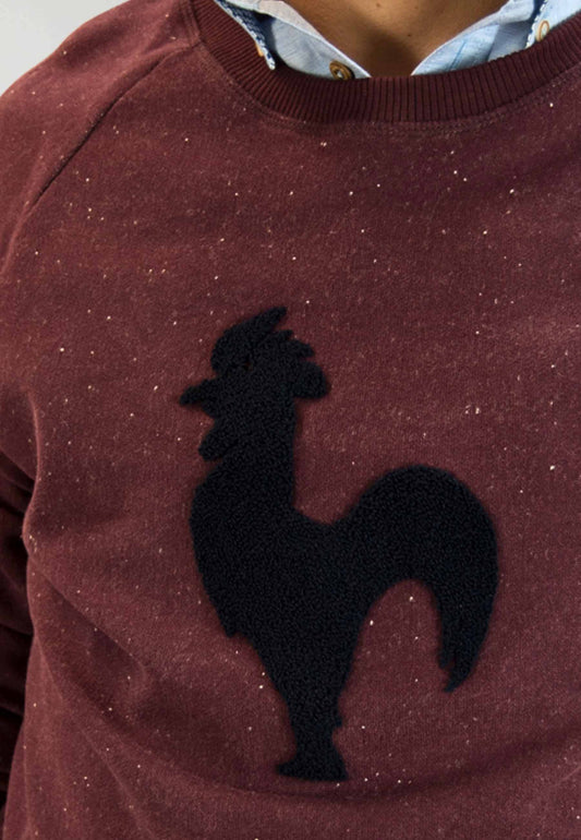 Sudadera granate logo rizo