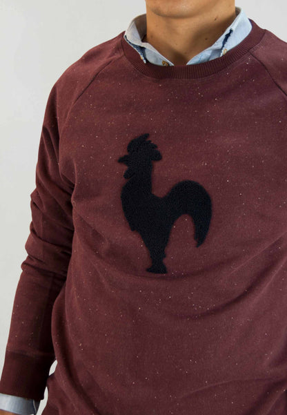 Sudadera granate logo rizo