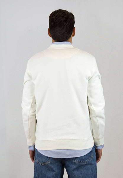 Sudadera cruda con bordado mediano