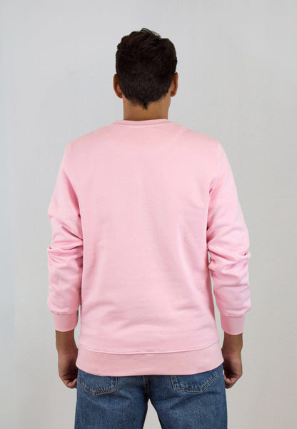 Sudadera rosa con bordado mediano