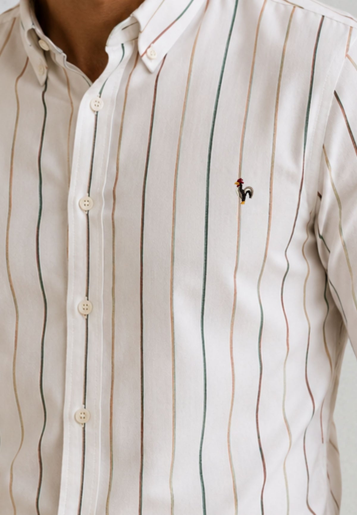 Chemise Oxford délavée bleu clair