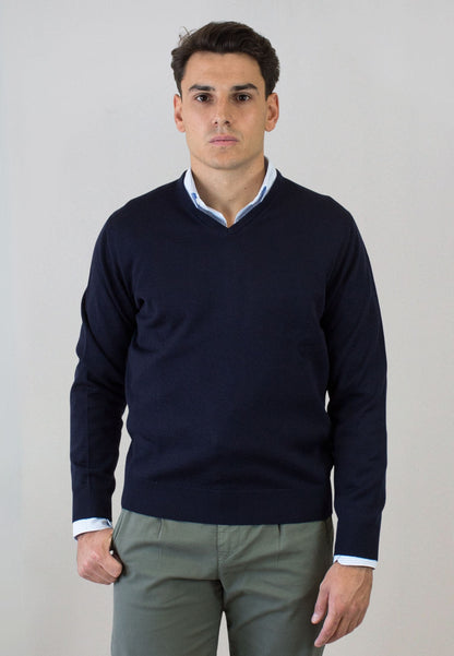 Jersey de pico marino con lana