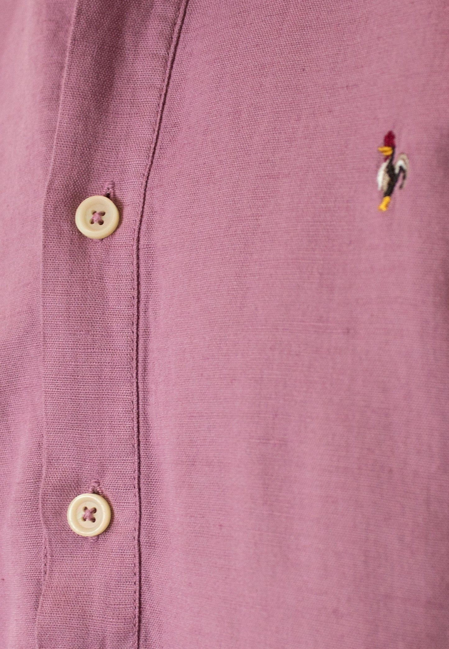 Polera de lino burgundi tres botones