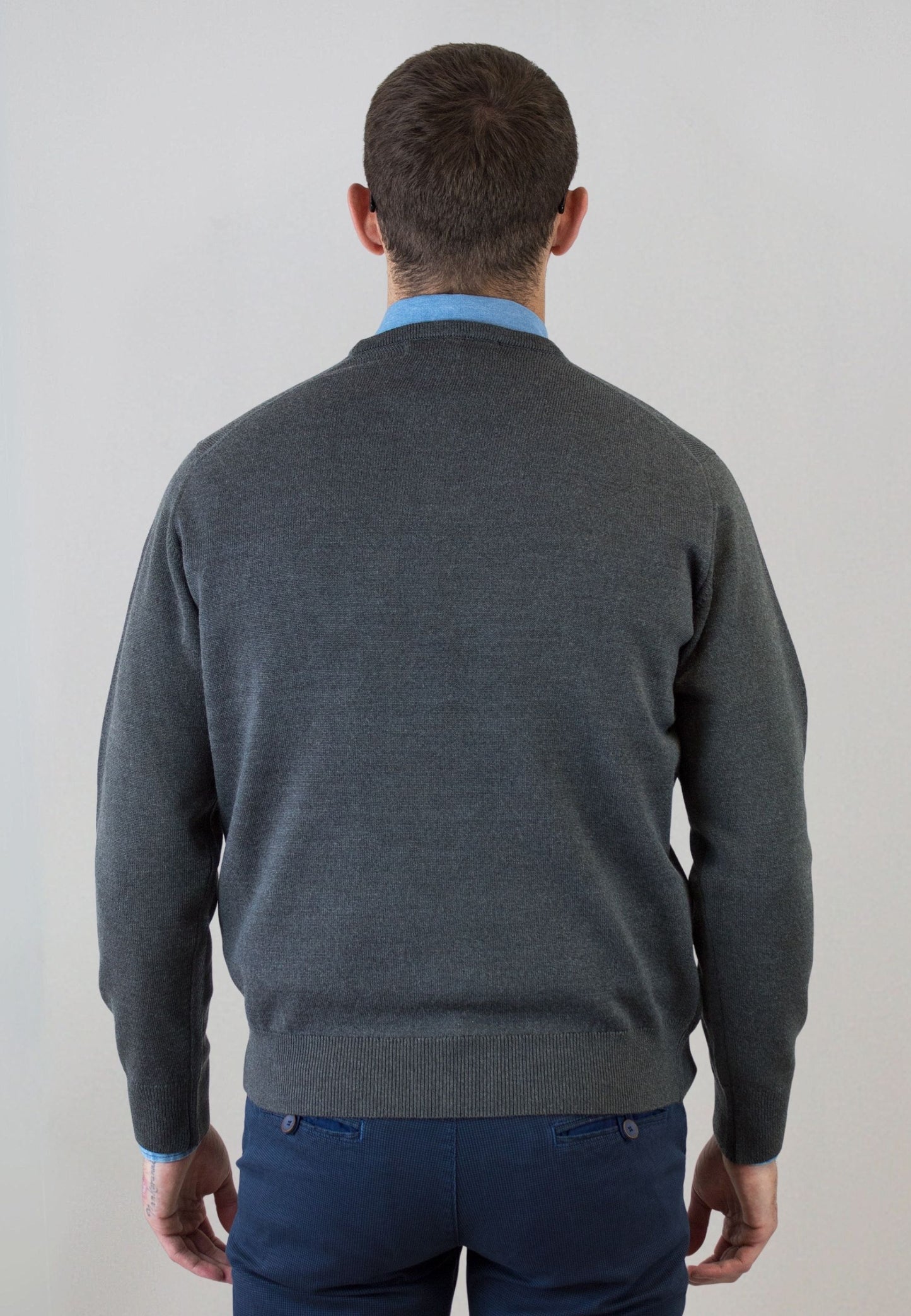 Jersey gris marengo con lana