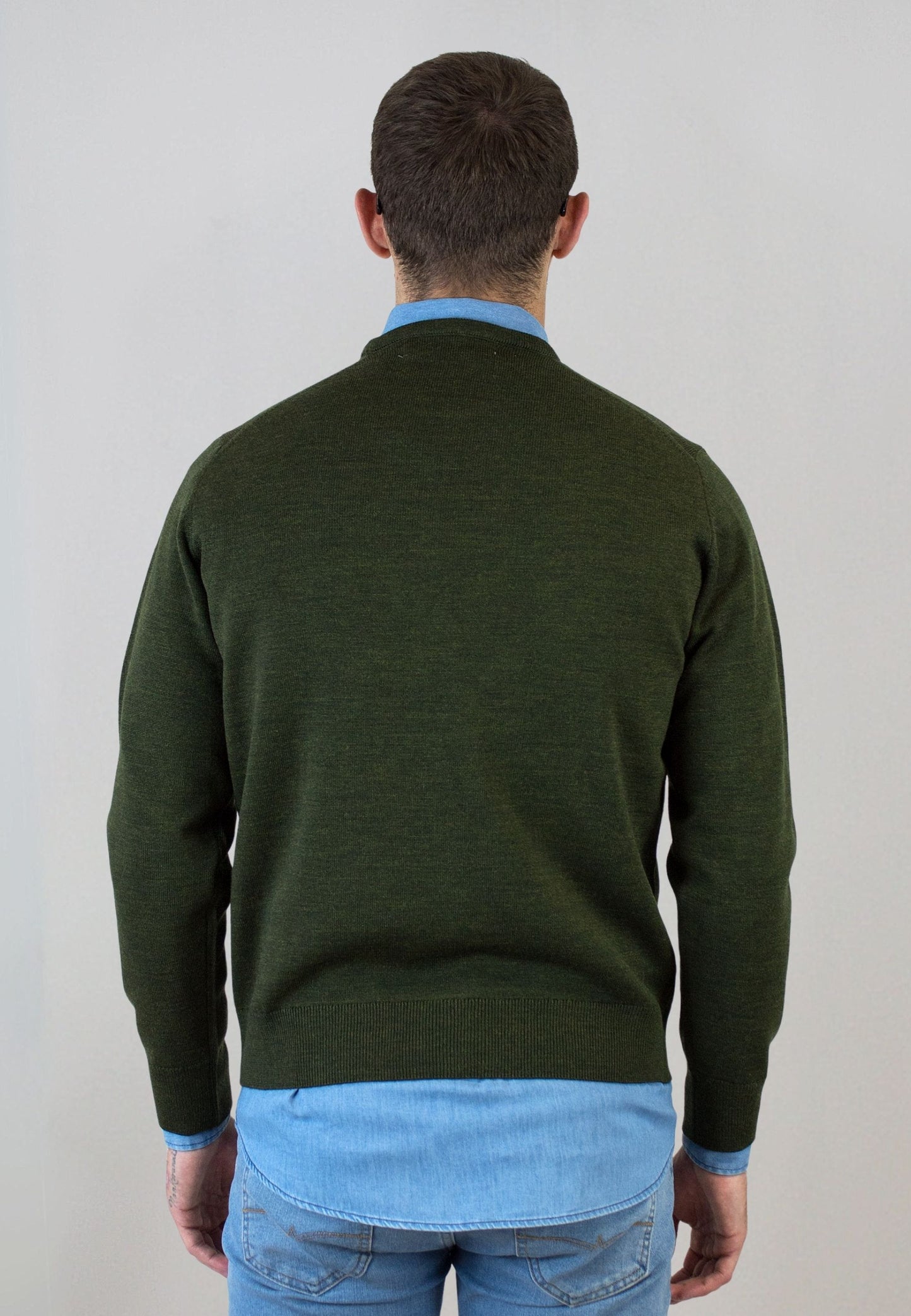 Jersey verde con lana