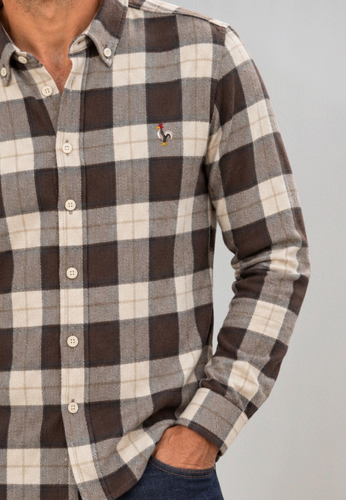 Chemise Oxford à rayures roses