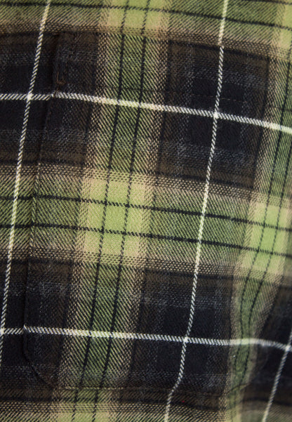 Camisa marino de cuadros verdes