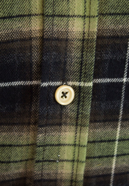 Camisa marino de cuadros verdes