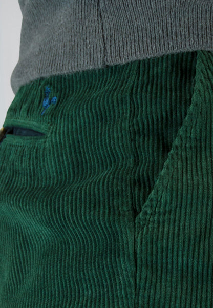 Pantalón chino de pana verde hombre