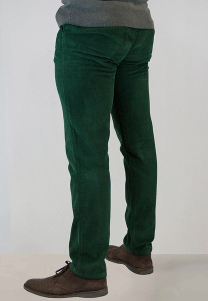 Pantalón chino de pana verde hombre