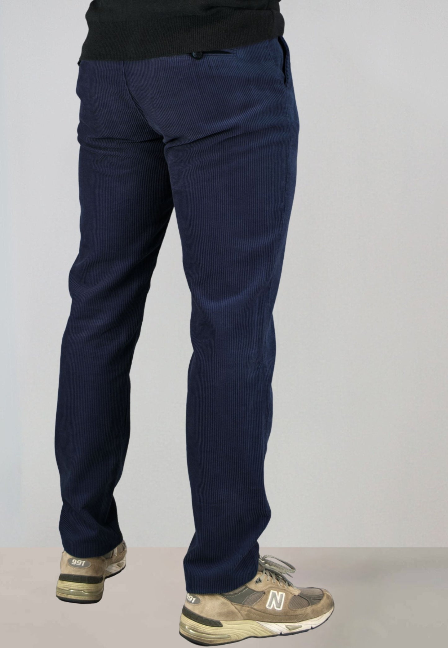 Men's black elasticated chino pants