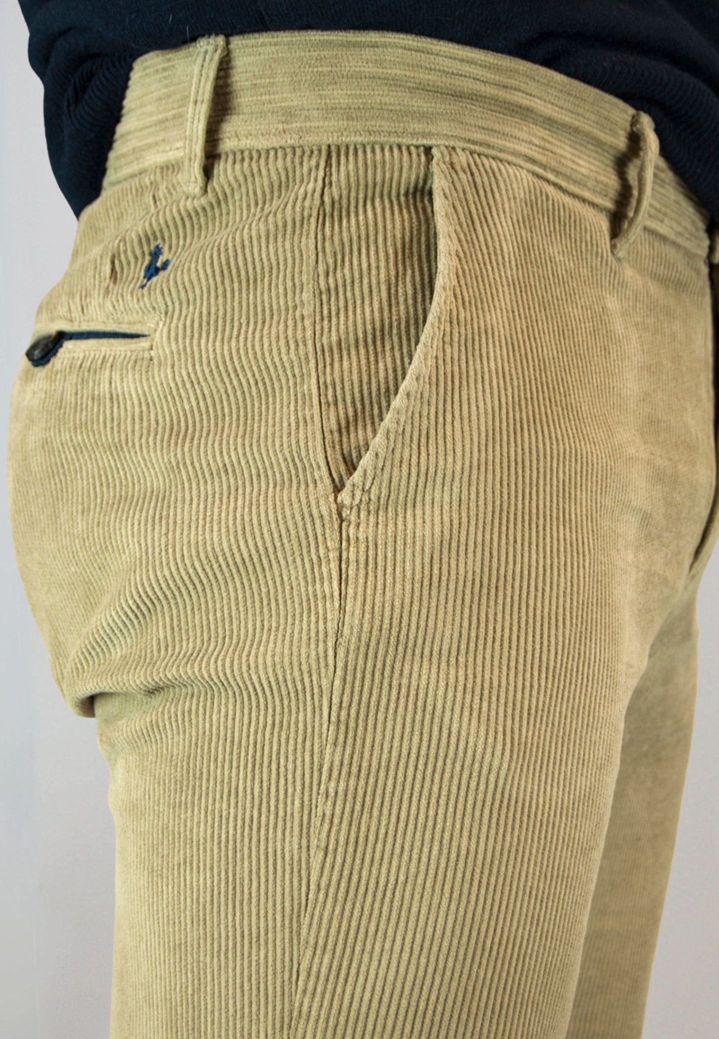 Men's black elasticated chino pants