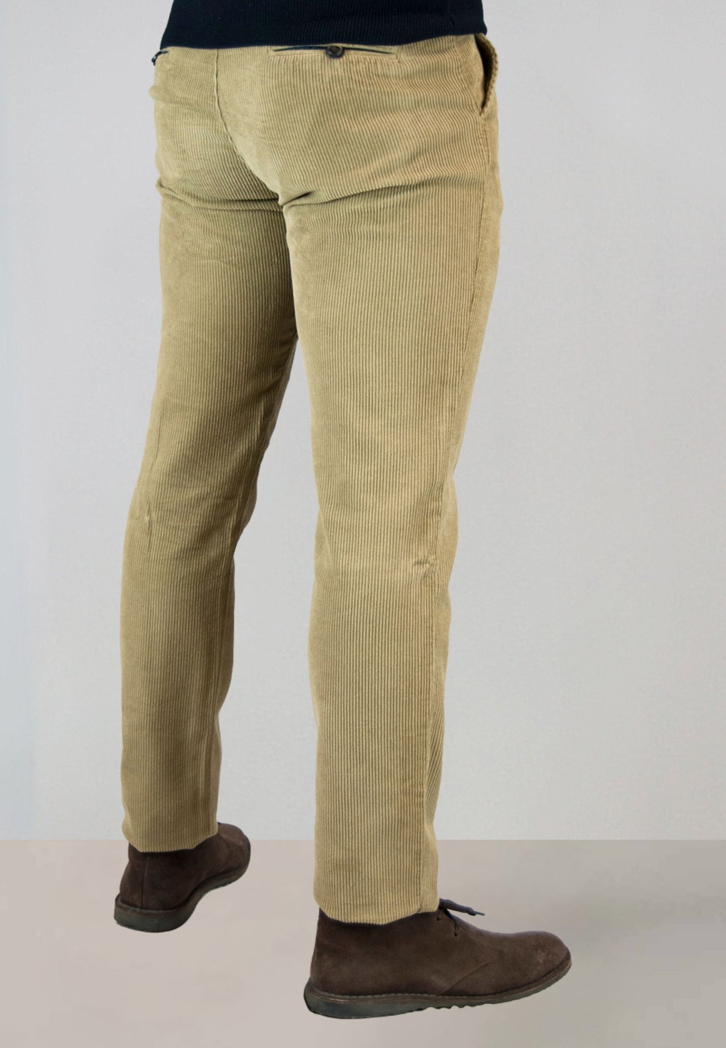 Men's black elasticated chino pants