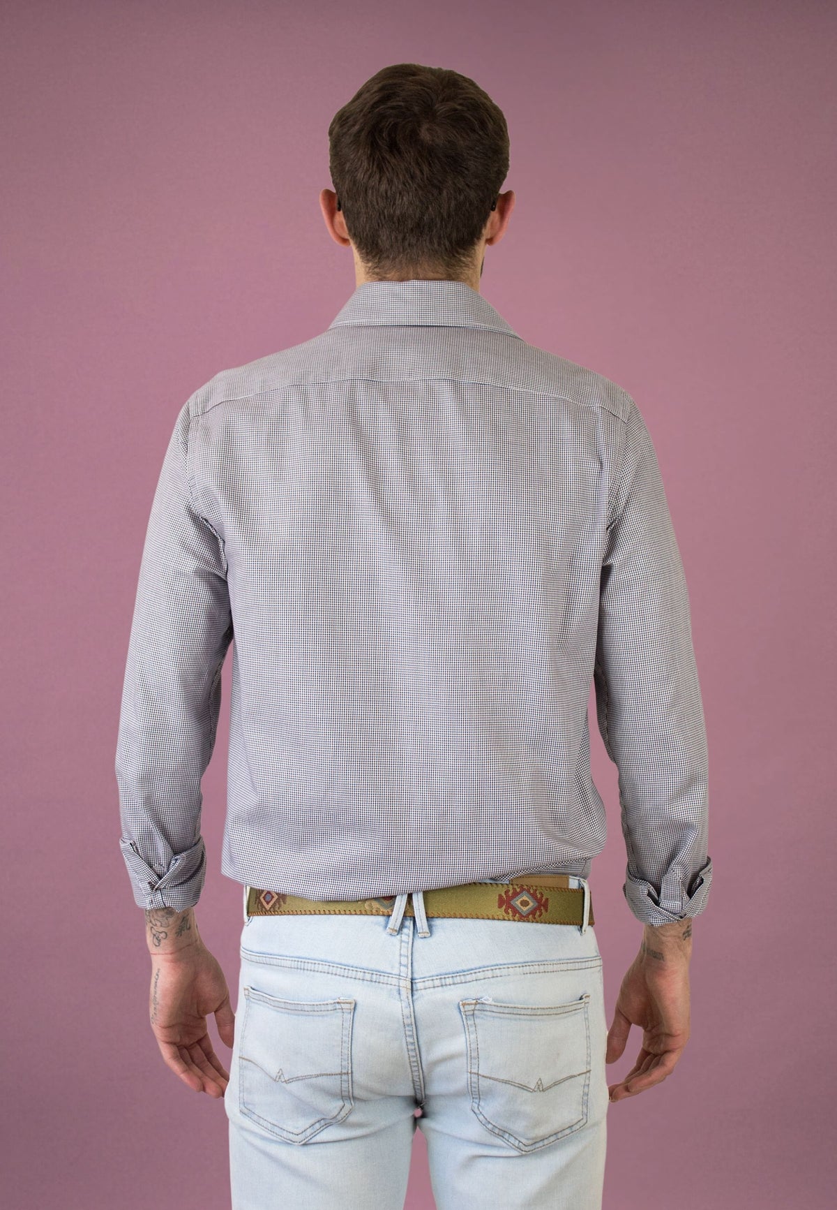 Pink striped oxford shirt