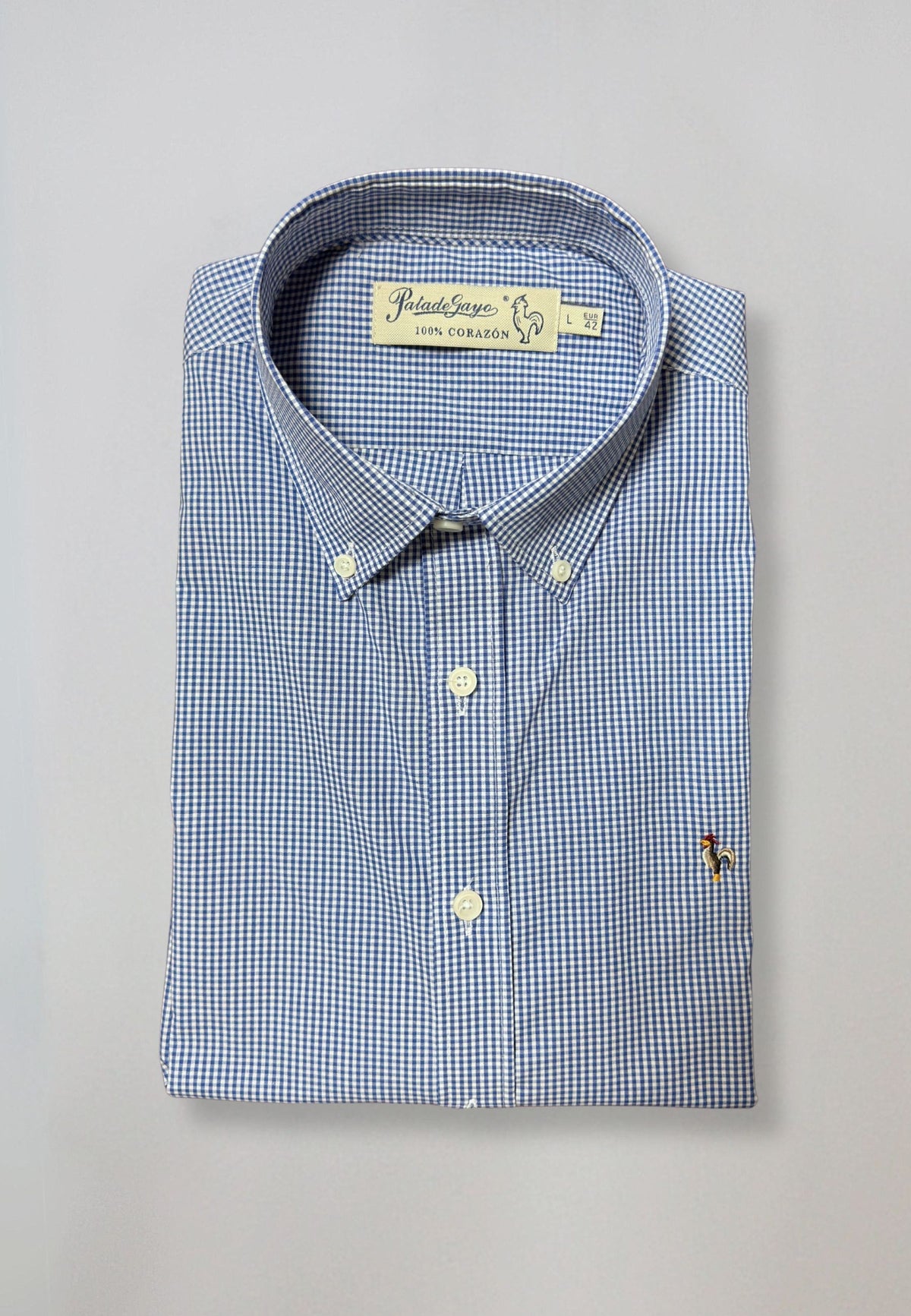 Chemise vichy bleu clair