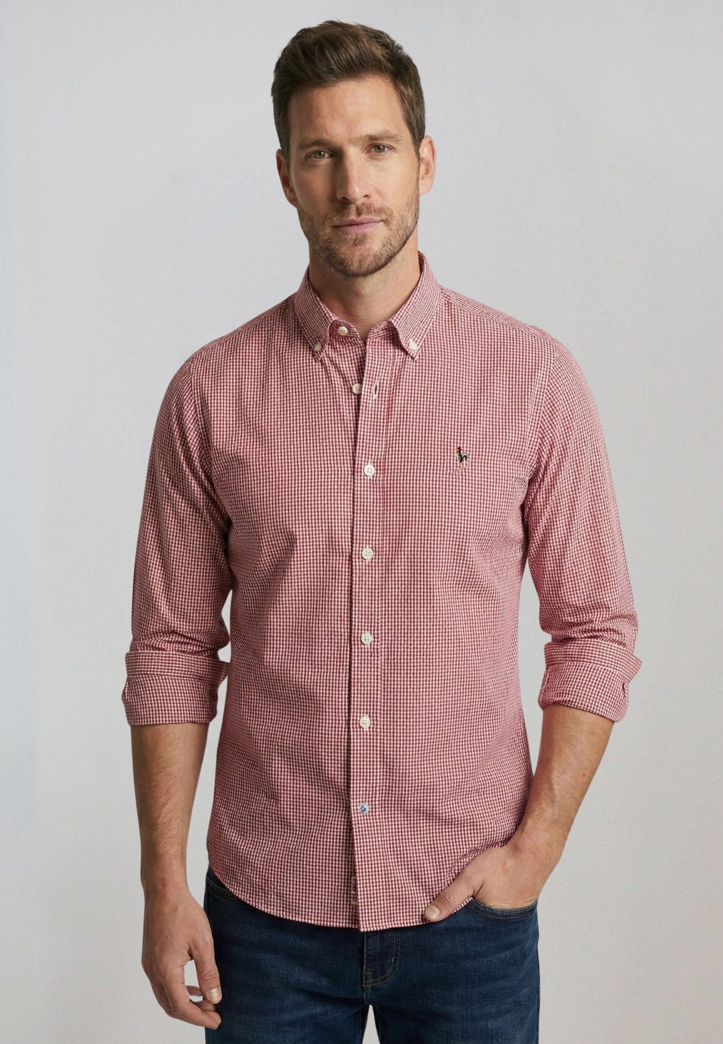 Light blue gingham shirt