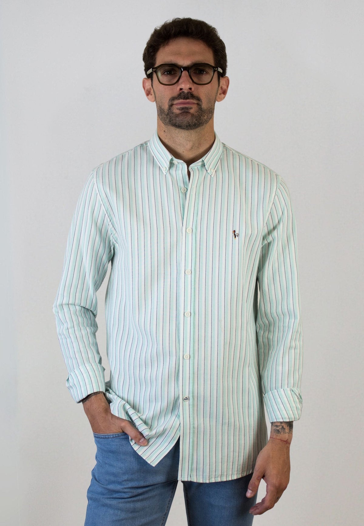 Light blue washed oxford shirt