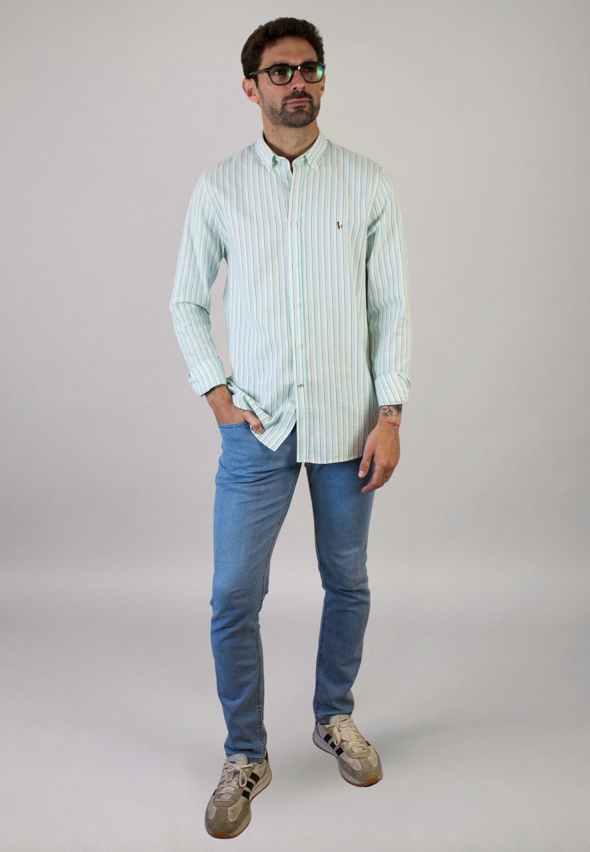 Light blue washed oxford shirt