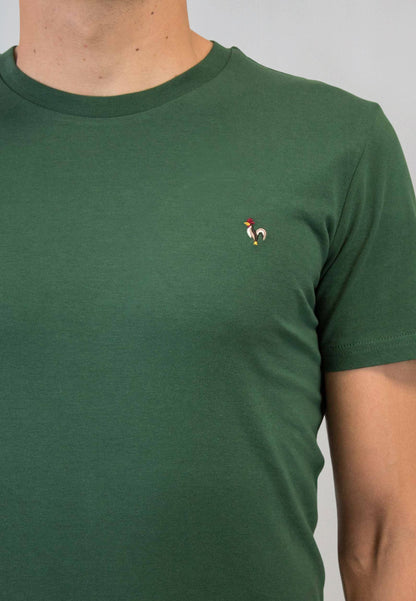 Camiseta verde oscuro de manga corta