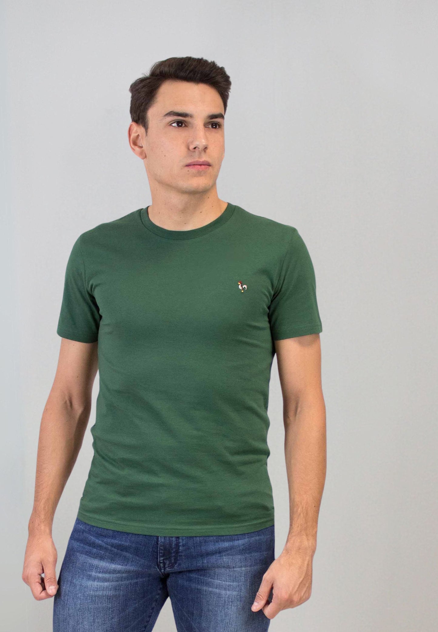 Camiseta verde oscuro de manga corta